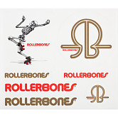 Rollerbones Skating Skeleton Single Sticker