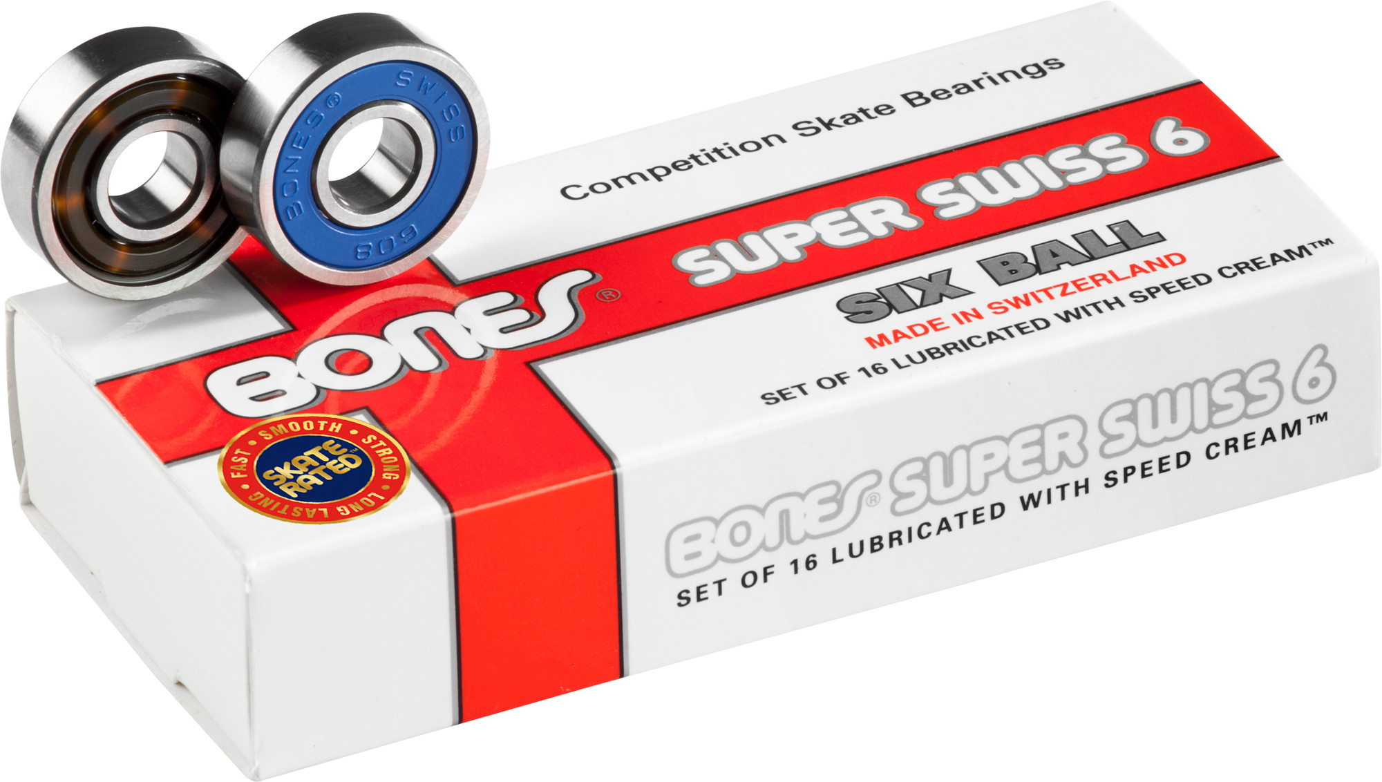Bones® Super Swiss 6 Bearings 8mm 16 pack - Roll One