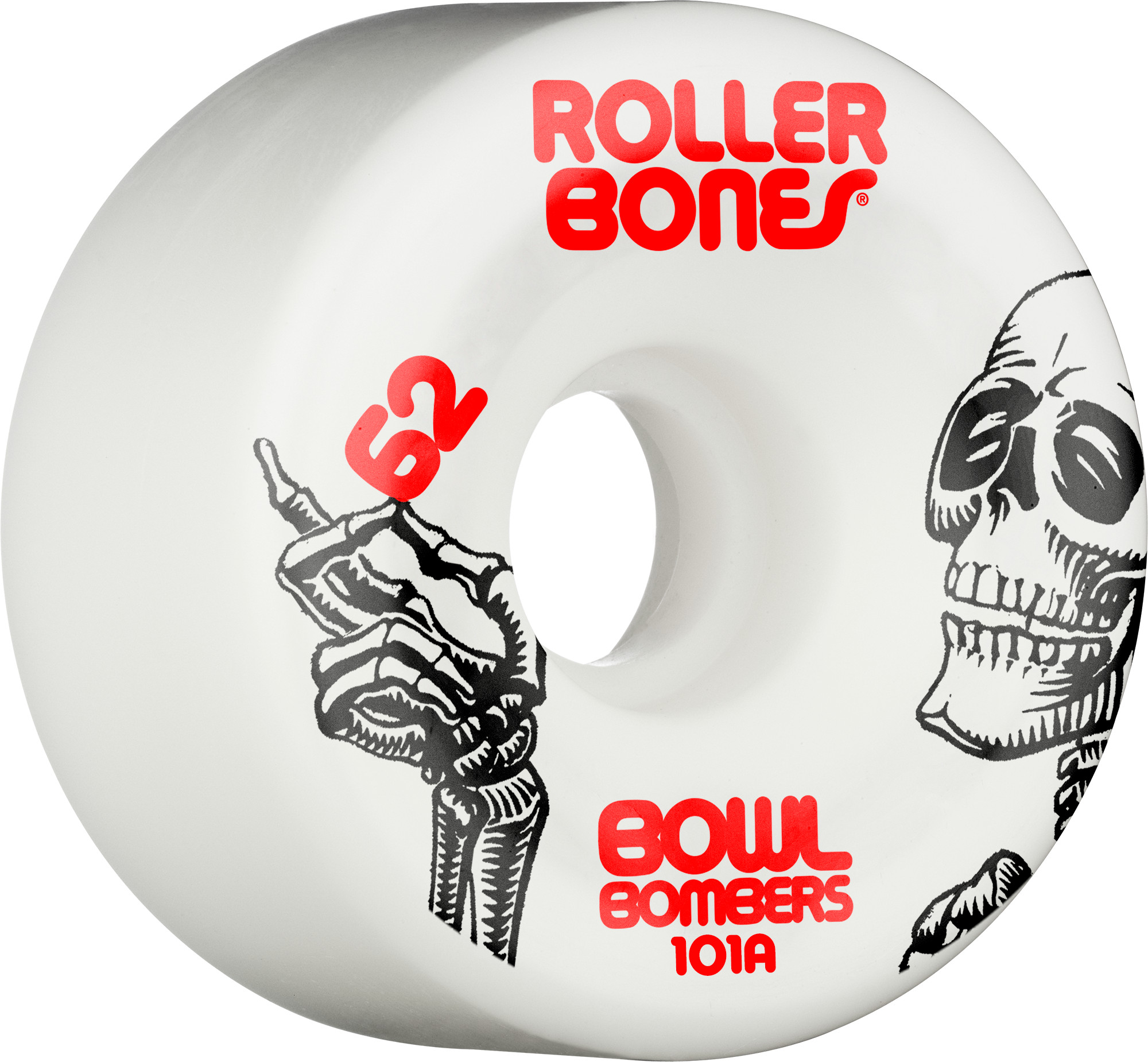 Rollerbones Bowl Bombers Wheels 62mm 101A 8pk White