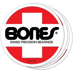 Bones® Bearings OG Swiss Circle 3" Sticker 20 pk