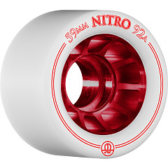 Rollerbones Nitro Wheel 59mm x 92a 8pk Red Hub with White Tire