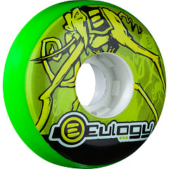 Eulogy Wheels Pro Eric Schrijn Retro Aggressive Inline Wheel 58mm x 89a Green 4pk.