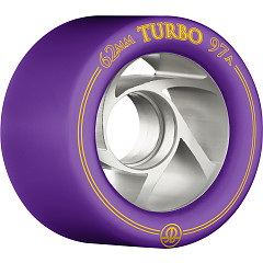 Rollerbones Turbo Wheel Clear Aluminum Hub 62mm 97a 8pk Purple