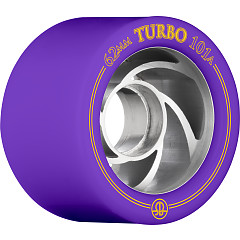 Rollerbones Turbo Wheel Clear Aluminum Hub 62mm 101a 8pk Purple