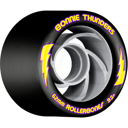 Rollerbones Turbo Bonnie Thunders Signature Rollerskate Wheel 62mm 92A Black 8pk