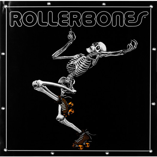 Rollerbones Banner Derby Skeleton 30" x 30" Roller Derby 